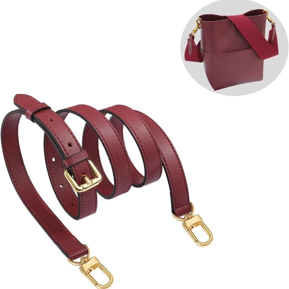 Vachetta Leather Adjustable Crossbody Strap Replacement for Luggage Bag - Picture 4 of 6